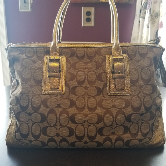 Coach Handbags - Coach Signature Logo Purse / Handbag